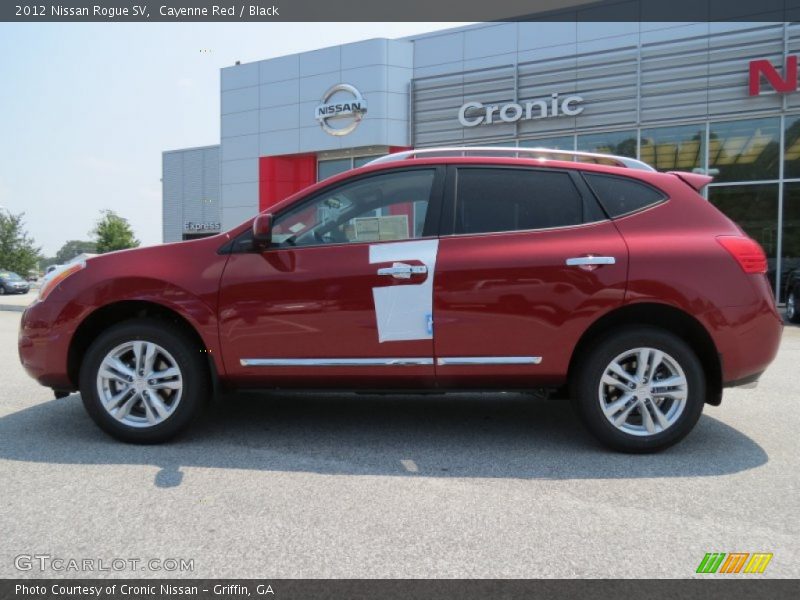 Cayenne Red / Black 2012 Nissan Rogue SV