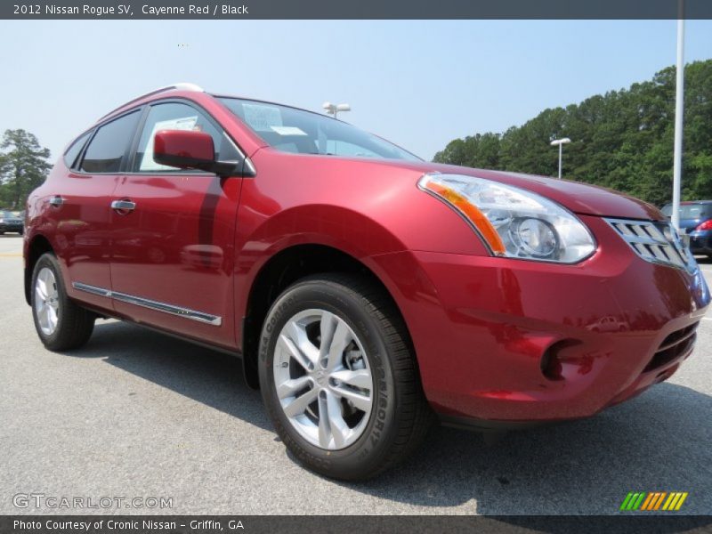 Cayenne Red / Black 2012 Nissan Rogue SV