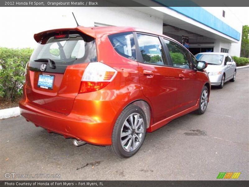 Orangeburst Metallic / Black 2012 Honda Fit Sport