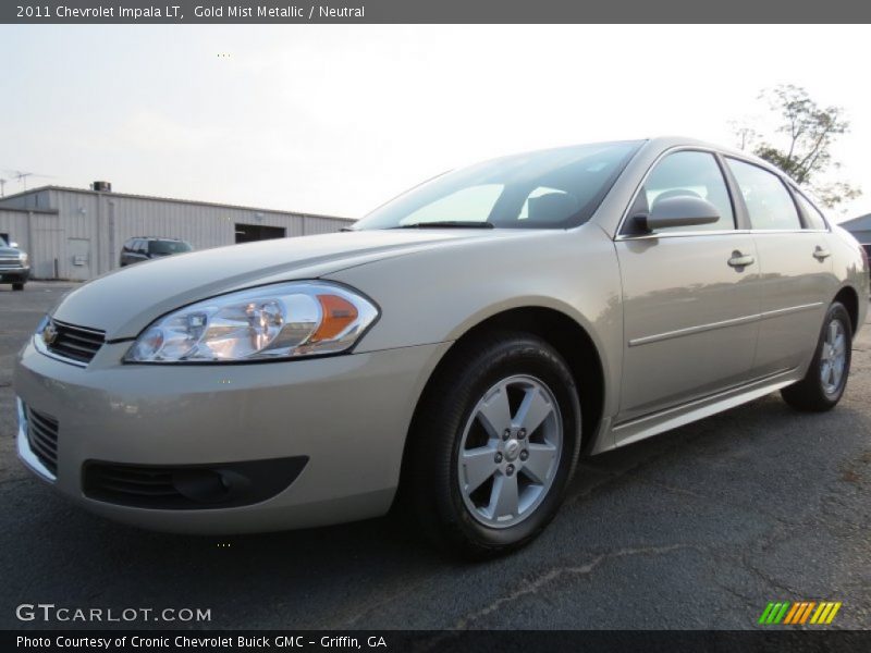 Gold Mist Metallic / Neutral 2011 Chevrolet Impala LT