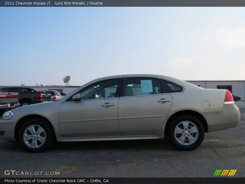 Gold Mist Metallic / Neutral 2011 Chevrolet Impala LT