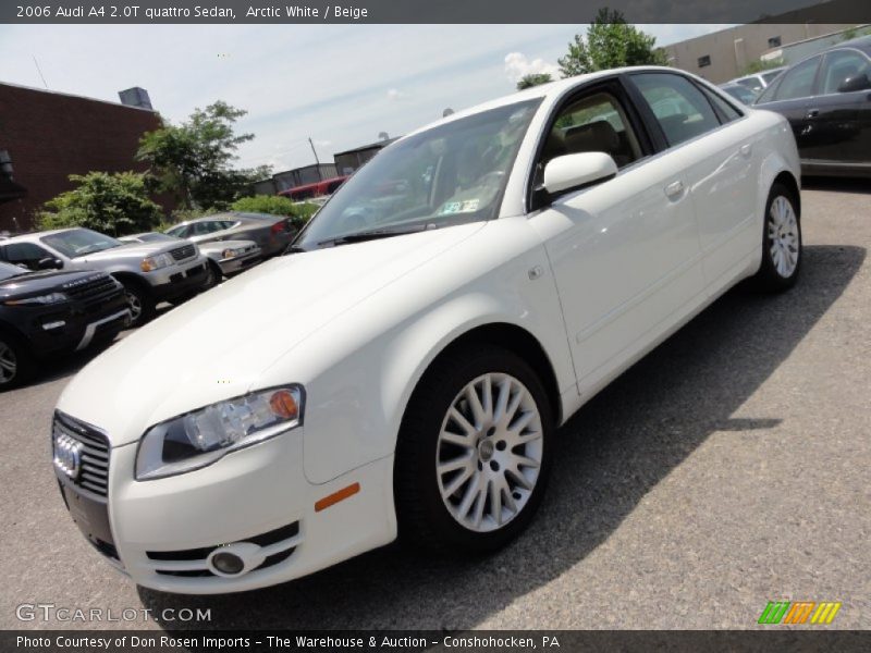 Arctic White / Beige 2006 Audi A4 2.0T quattro Sedan