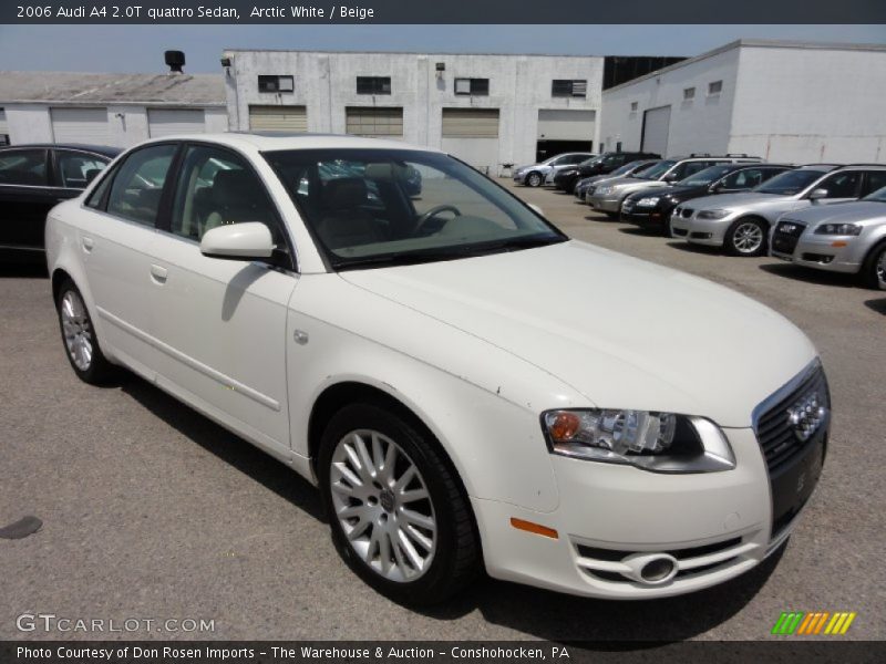 Arctic White / Beige 2006 Audi A4 2.0T quattro Sedan