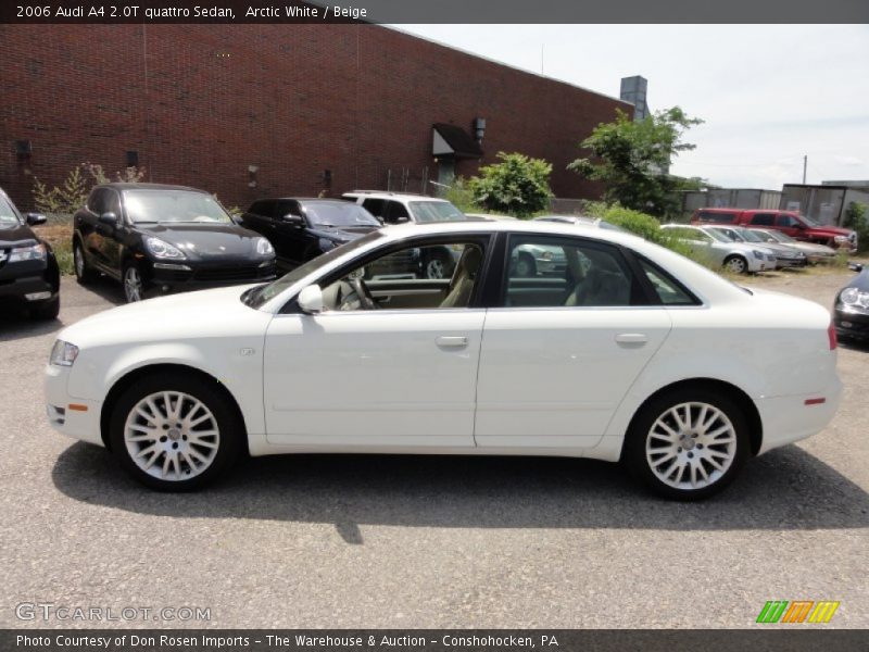 Arctic White / Beige 2006 Audi A4 2.0T quattro Sedan