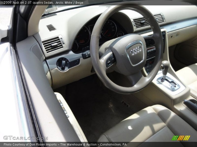 Arctic White / Beige 2006 Audi A4 2.0T quattro Sedan