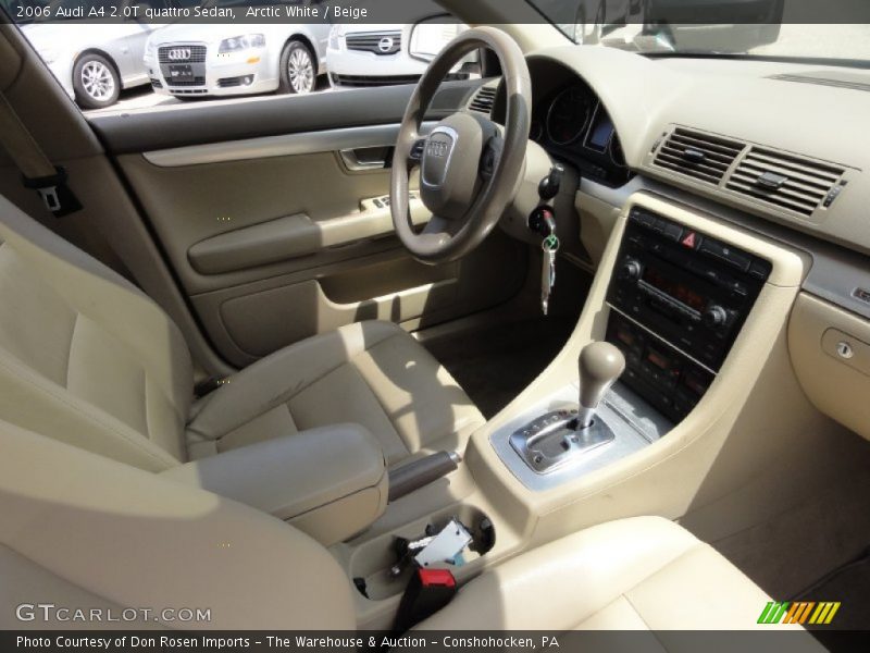 Arctic White / Beige 2006 Audi A4 2.0T quattro Sedan