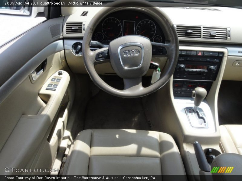 Arctic White / Beige 2006 Audi A4 2.0T quattro Sedan