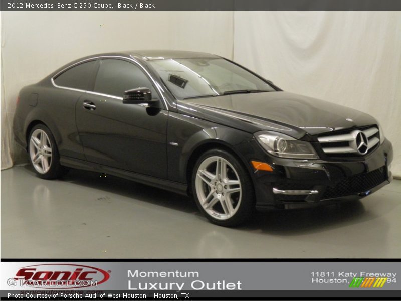 Black / Black 2012 Mercedes-Benz C 250 Coupe