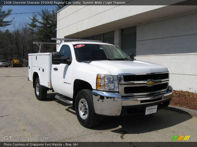 Summit White / Light Titanium 2008 Chevrolet Silverado 3500HD Regular Cab Utility