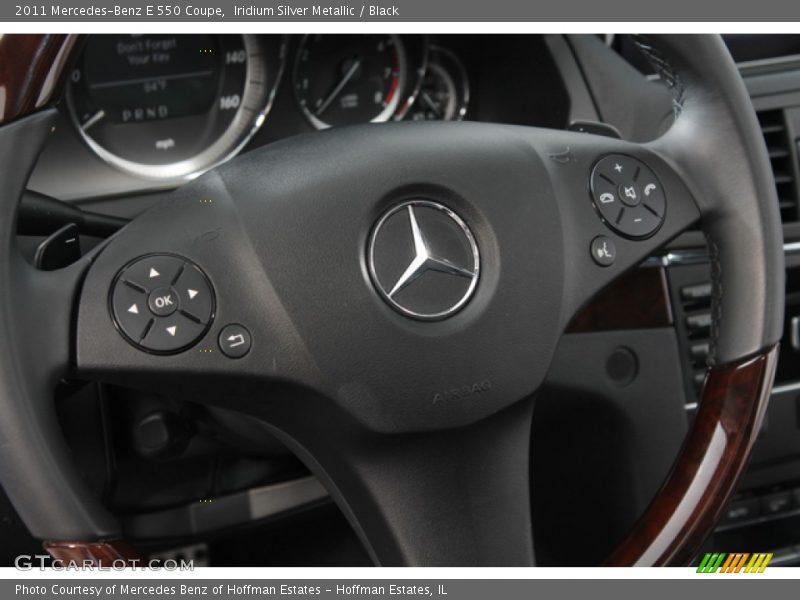 Iridium Silver Metallic / Black 2011 Mercedes-Benz E 550 Coupe