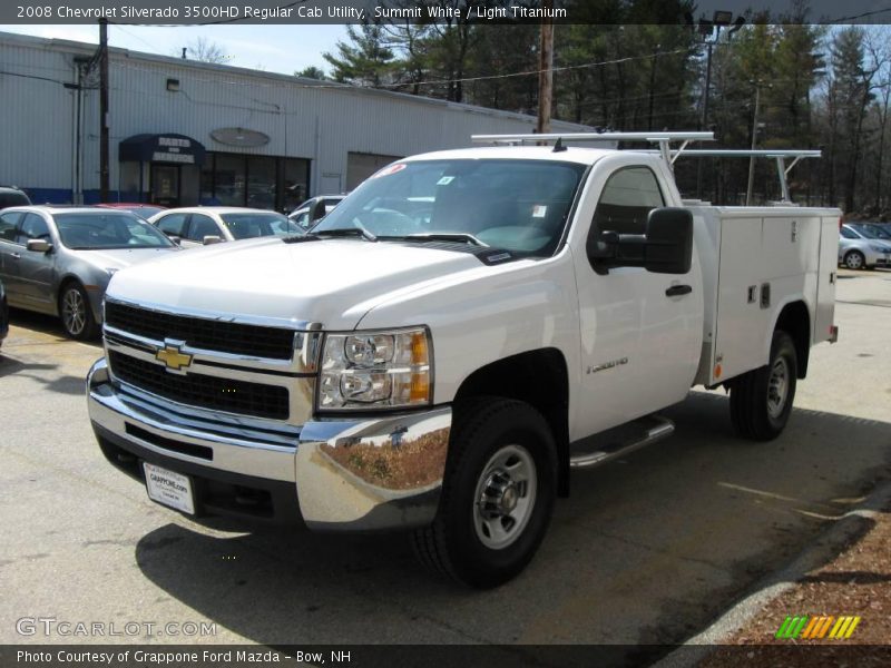 Summit White / Light Titanium 2008 Chevrolet Silverado 3500HD Regular Cab Utility