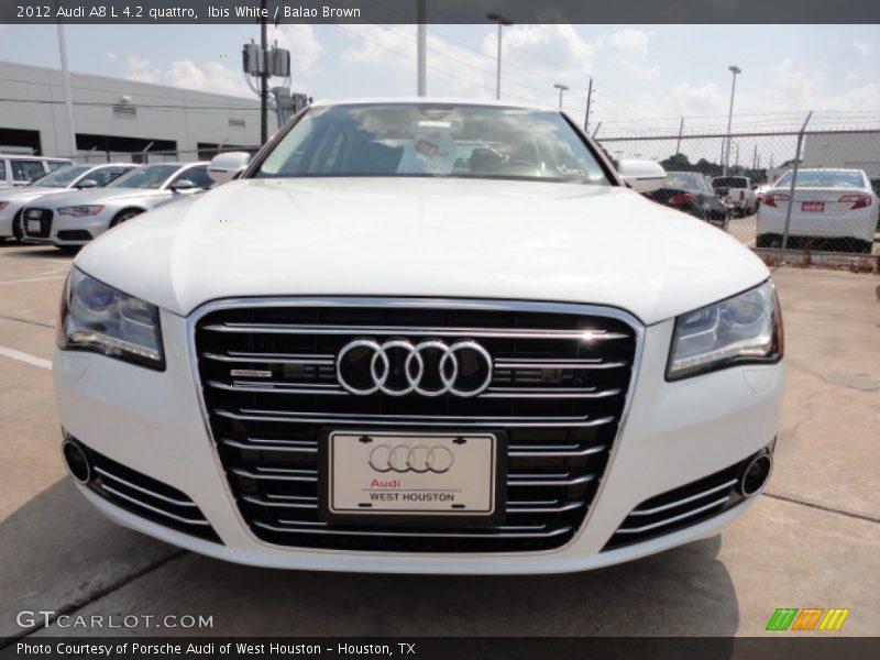 Ibis White / Balao Brown 2012 Audi A8 L 4.2 quattro
