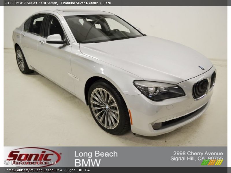 Titanium Silver Metallic / Black 2012 BMW 7 Series 740i Sedan