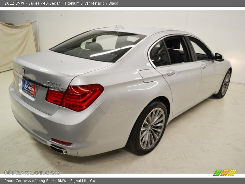 Titanium Silver Metallic / Black 2012 BMW 7 Series 740i Sedan