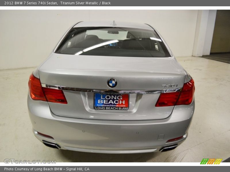 Titanium Silver Metallic / Black 2012 BMW 7 Series 740i Sedan