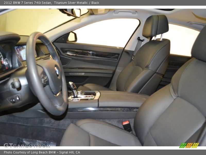 Titanium Silver Metallic / Black 2012 BMW 7 Series 740i Sedan
