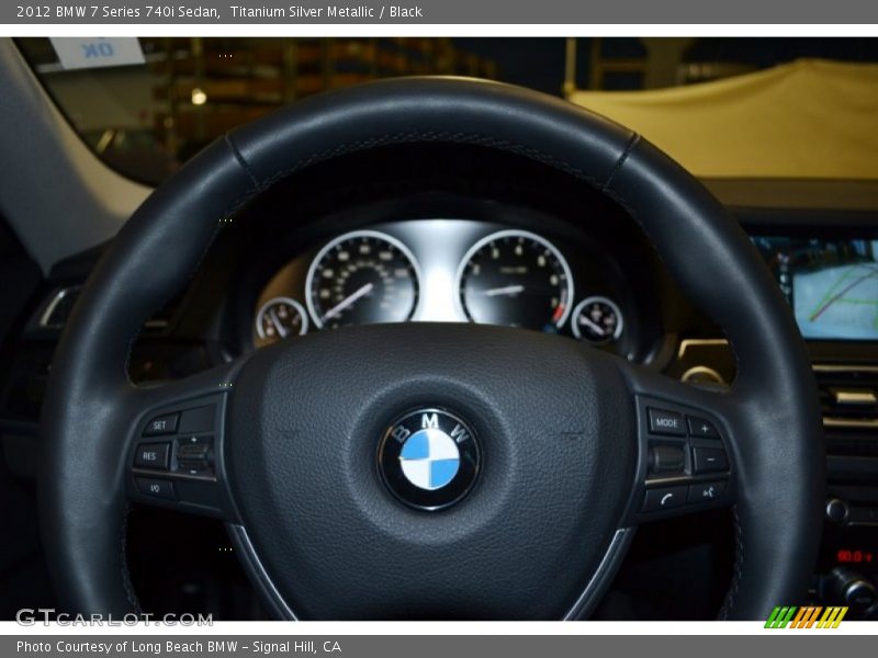 Titanium Silver Metallic / Black 2012 BMW 7 Series 740i Sedan
