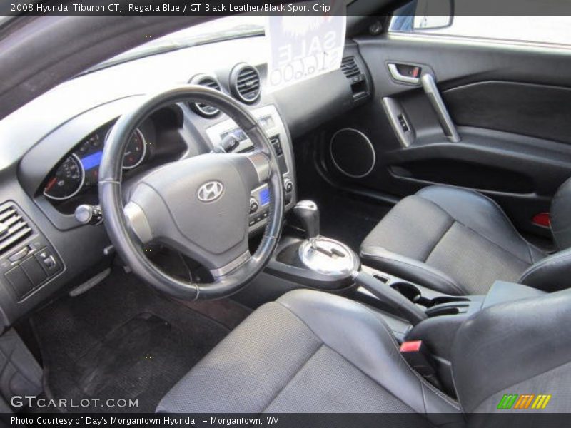 GT Black Leather/Black Sport Grip Interior - 2008 Tiburon GT 