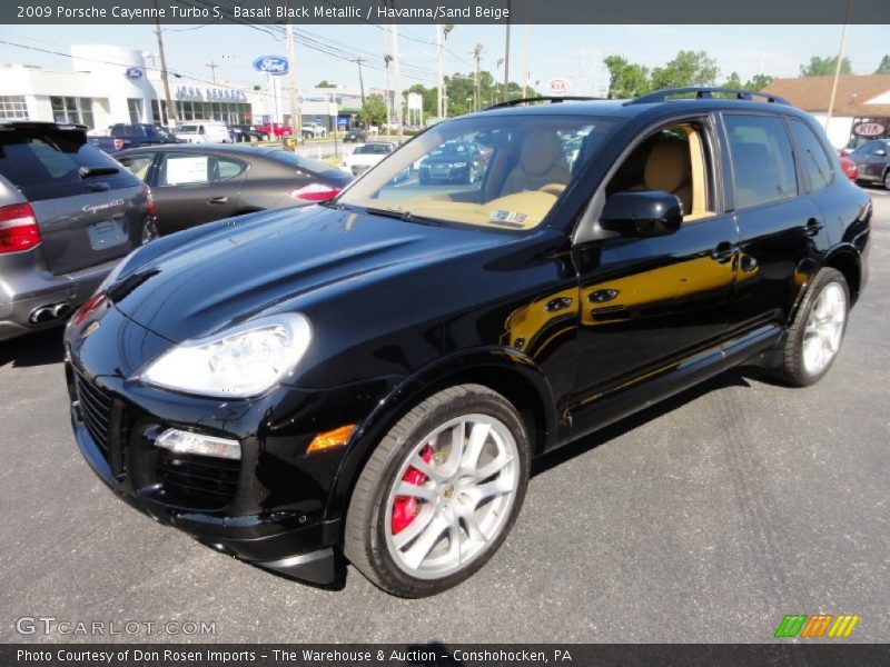 Basalt Black Metallic / Havanna/Sand Beige 2009 Porsche Cayenne Turbo S