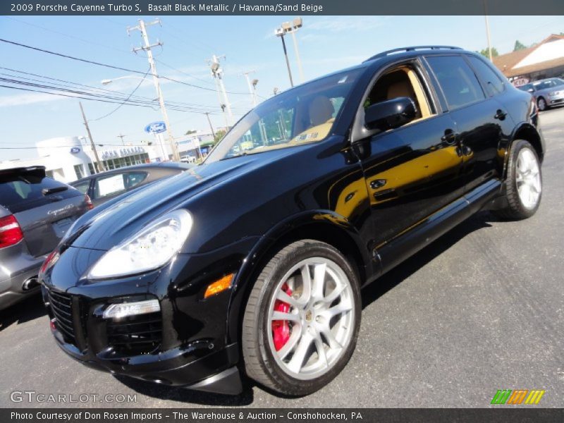 Basalt Black Metallic / Havanna/Sand Beige 2009 Porsche Cayenne Turbo S