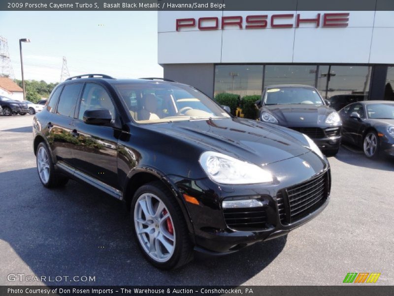 Basalt Black Metallic / Havanna/Sand Beige 2009 Porsche Cayenne Turbo S