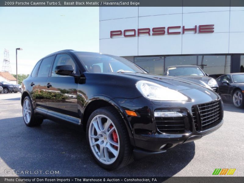 Basalt Black Metallic / Havanna/Sand Beige 2009 Porsche Cayenne Turbo S