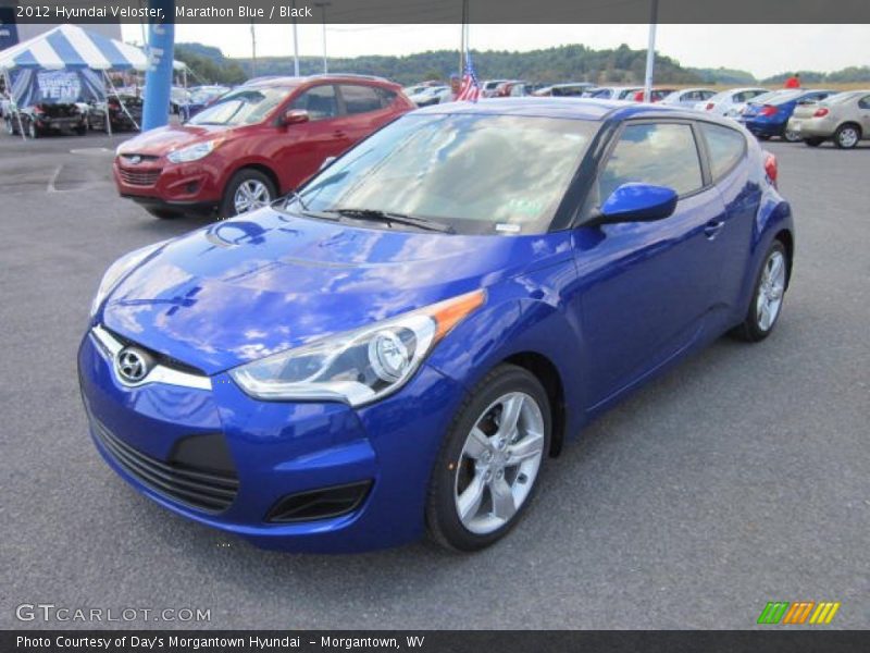 Marathon Blue / Black 2012 Hyundai Veloster