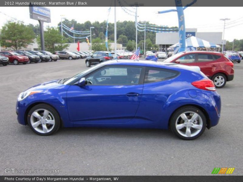 Marathon Blue / Black 2012 Hyundai Veloster