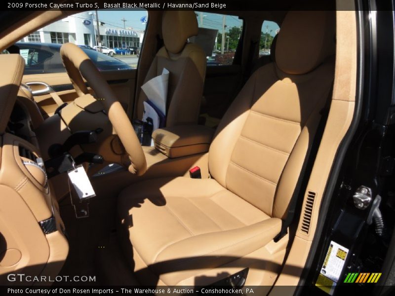 Basalt Black Metallic / Havanna/Sand Beige 2009 Porsche Cayenne Turbo S
