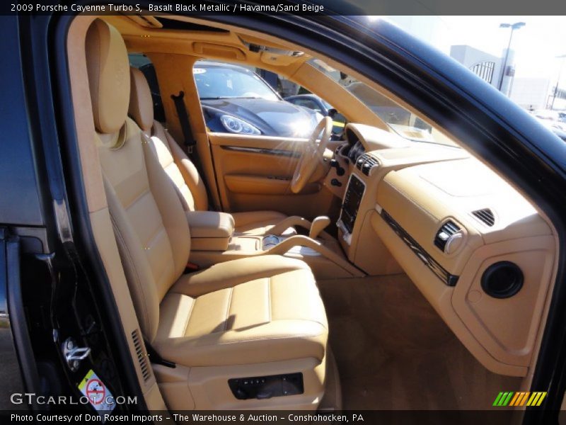 Basalt Black Metallic / Havanna/Sand Beige 2009 Porsche Cayenne Turbo S