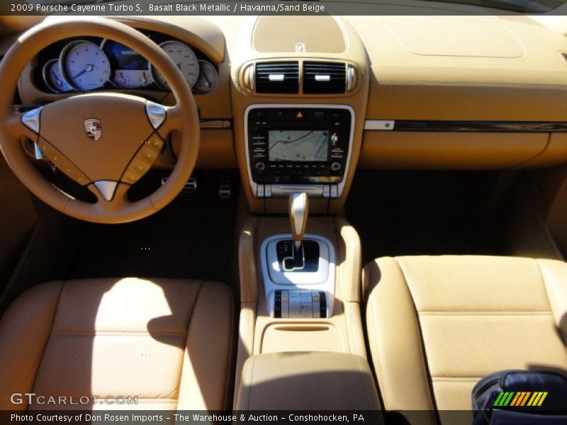 Basalt Black Metallic / Havanna/Sand Beige 2009 Porsche Cayenne Turbo S