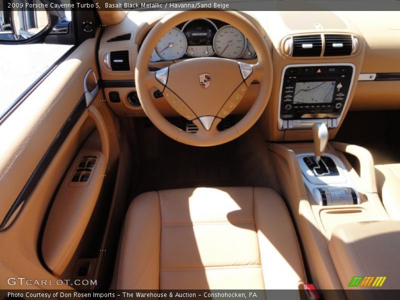 Basalt Black Metallic / Havanna/Sand Beige 2009 Porsche Cayenne Turbo S