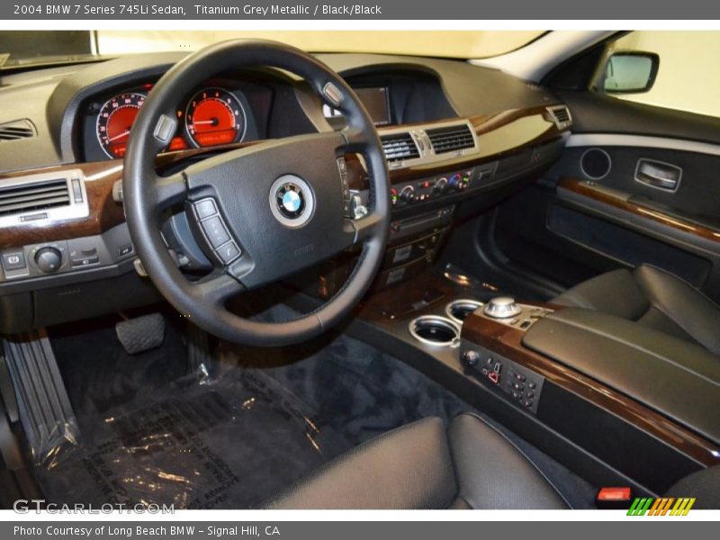 Titanium Grey Metallic / Black/Black 2004 BMW 7 Series 745Li Sedan