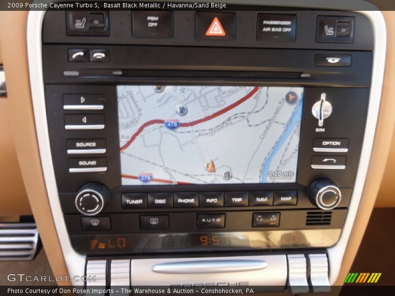 Basalt Black Metallic / Havanna/Sand Beige 2009 Porsche Cayenne Turbo S