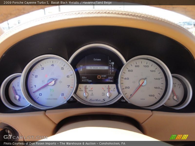 Basalt Black Metallic / Havanna/Sand Beige 2009 Porsche Cayenne Turbo S