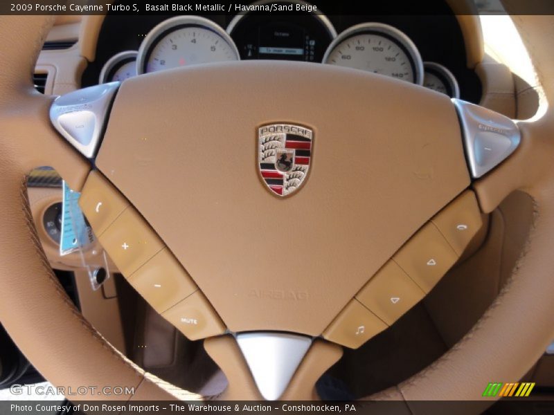 Basalt Black Metallic / Havanna/Sand Beige 2009 Porsche Cayenne Turbo S