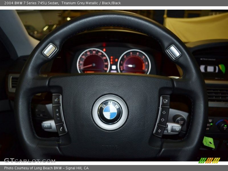 Titanium Grey Metallic / Black/Black 2004 BMW 7 Series 745Li Sedan