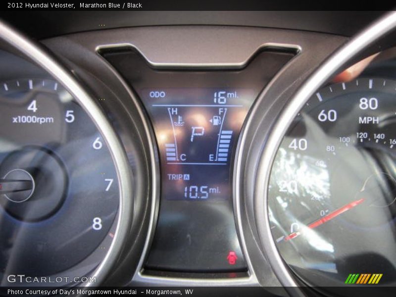 Marathon Blue / Black 2012 Hyundai Veloster