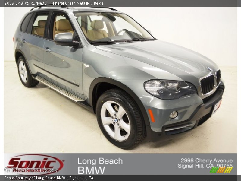 Mineral Green Metallic / Beige 2009 BMW X5 xDrive30i