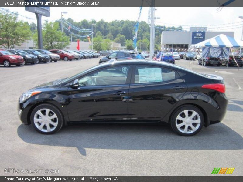 Midnight Black / Gray 2013 Hyundai Elantra Limited
