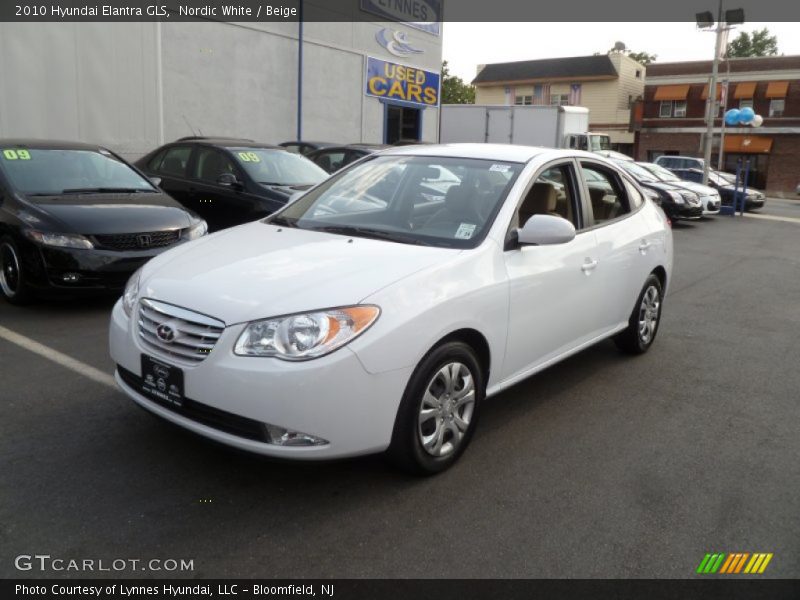 Nordic White / Beige 2010 Hyundai Elantra GLS