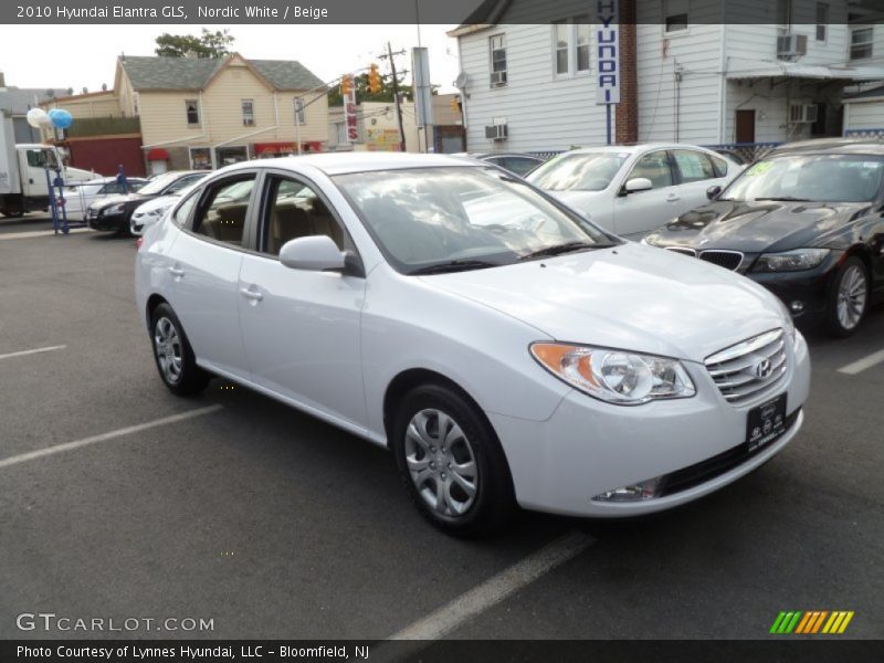 Nordic White / Beige 2010 Hyundai Elantra GLS
