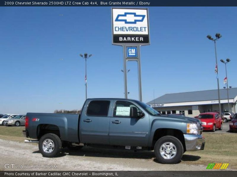 Blue Granite Metallic / Ebony 2009 Chevrolet Silverado 2500HD LTZ Crew Cab 4x4