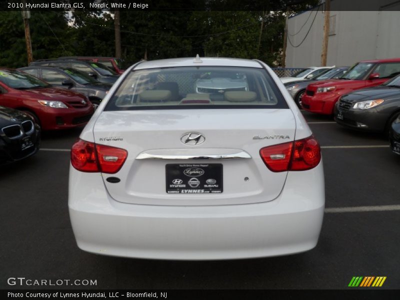 Nordic White / Beige 2010 Hyundai Elantra GLS
