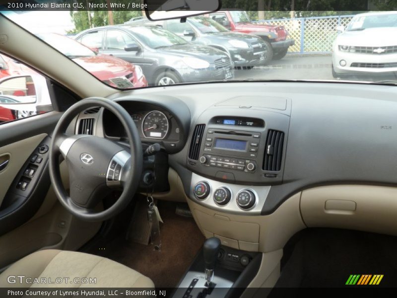 Nordic White / Beige 2010 Hyundai Elantra GLS