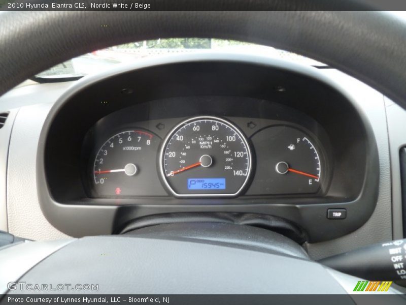 Nordic White / Beige 2010 Hyundai Elantra GLS