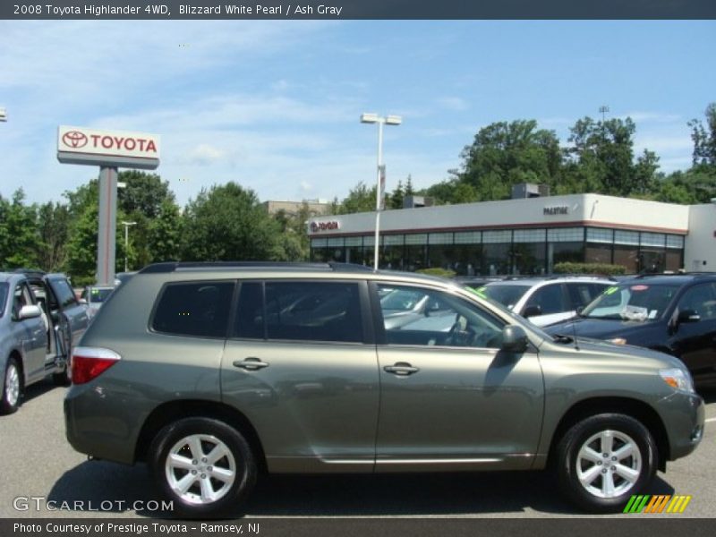 Blizzard White Pearl / Ash Gray 2008 Toyota Highlander 4WD