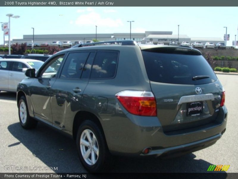 Blizzard White Pearl / Ash Gray 2008 Toyota Highlander 4WD