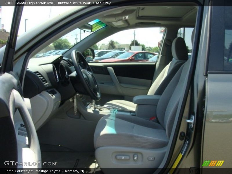 Blizzard White Pearl / Ash Gray 2008 Toyota Highlander 4WD