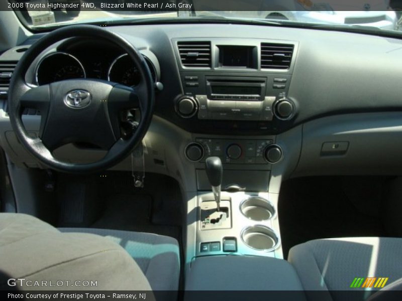 Blizzard White Pearl / Ash Gray 2008 Toyota Highlander 4WD